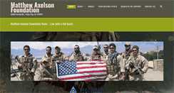Desktop Screenshot of matthewaxelsonfoundation.org